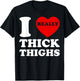 Retro I Love Thick Thighs I Heart Thick Thighs Women T-Shirt - T-Shirt | Black
