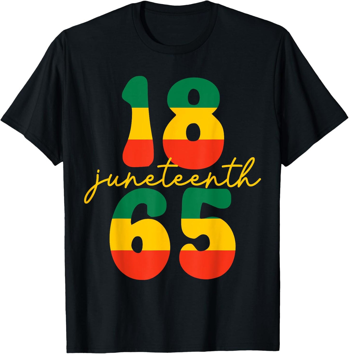 Happy Juneteenth Is My Independence Day Kid Black Men Women T-Shirt - T-Shirt | Black