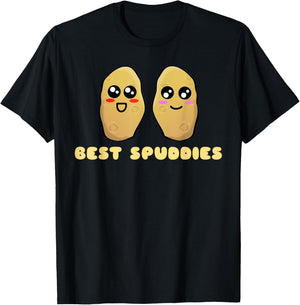 Best Spuddies - Cute Potato Pun T-Shirt - T-Shirt | Black