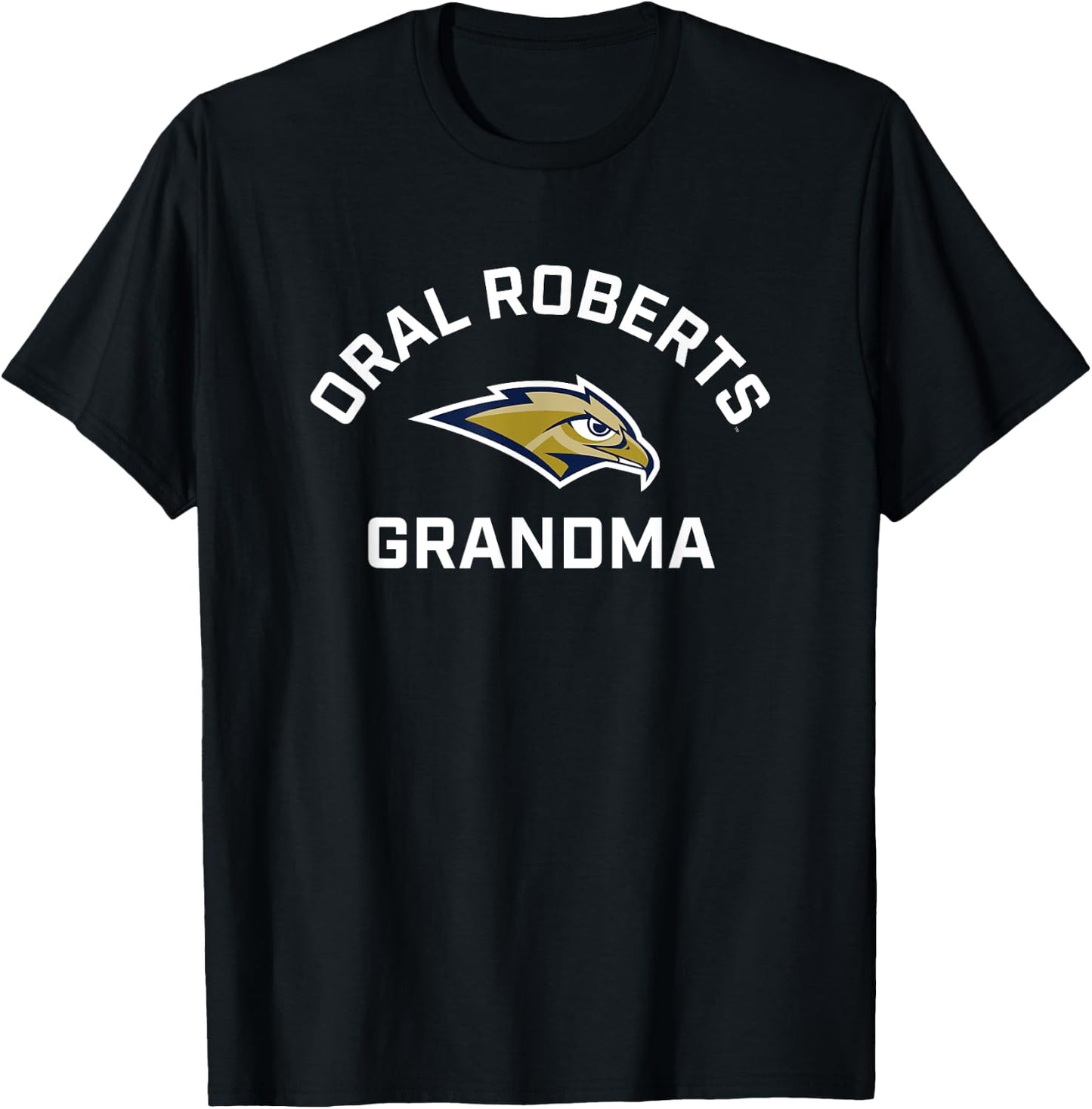 Oral Roberts University ORU Golden Eagles Arched Grandma T-Shirt - T-Shirt | Black