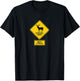 Suicidal Deer Crossing Road Sign Funny T-Shirt - T-Shirt | Black