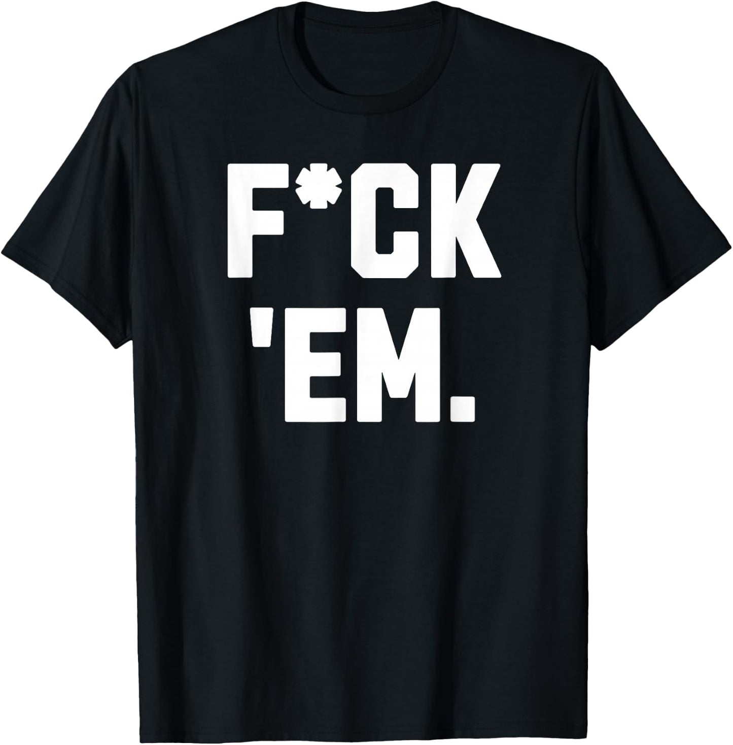 Duran Fuck'Em Women -Adults Red Small Classic Fit Modern Classic Letter Print T-Shirt - T-Shirt | Black