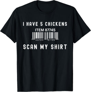 Rotisserie Chicken Barcode Scan, Funny Video T-Shirt - T-Shirt | Black