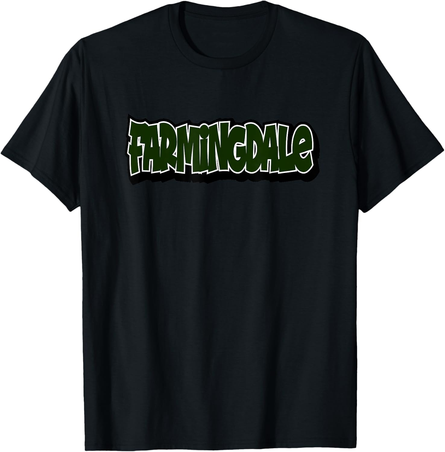 Farmingdale Retro Vintage Style T-Shirt - T-Shirt | Black