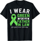 I Wear Green For My Father In Law Bile Duct Cancer T-Shirt - T-Shirt | Black