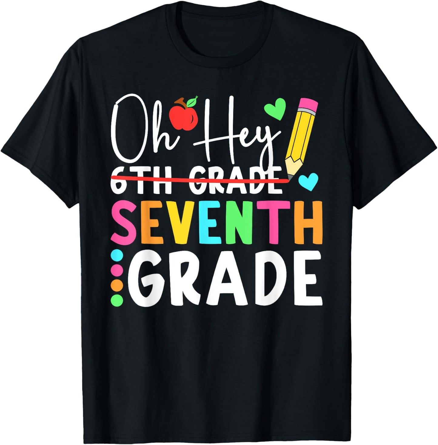 Oh Hey Seventh Grade Back To School 7th Grade Teacher Kids T-Shirt - T-Shirt | Black