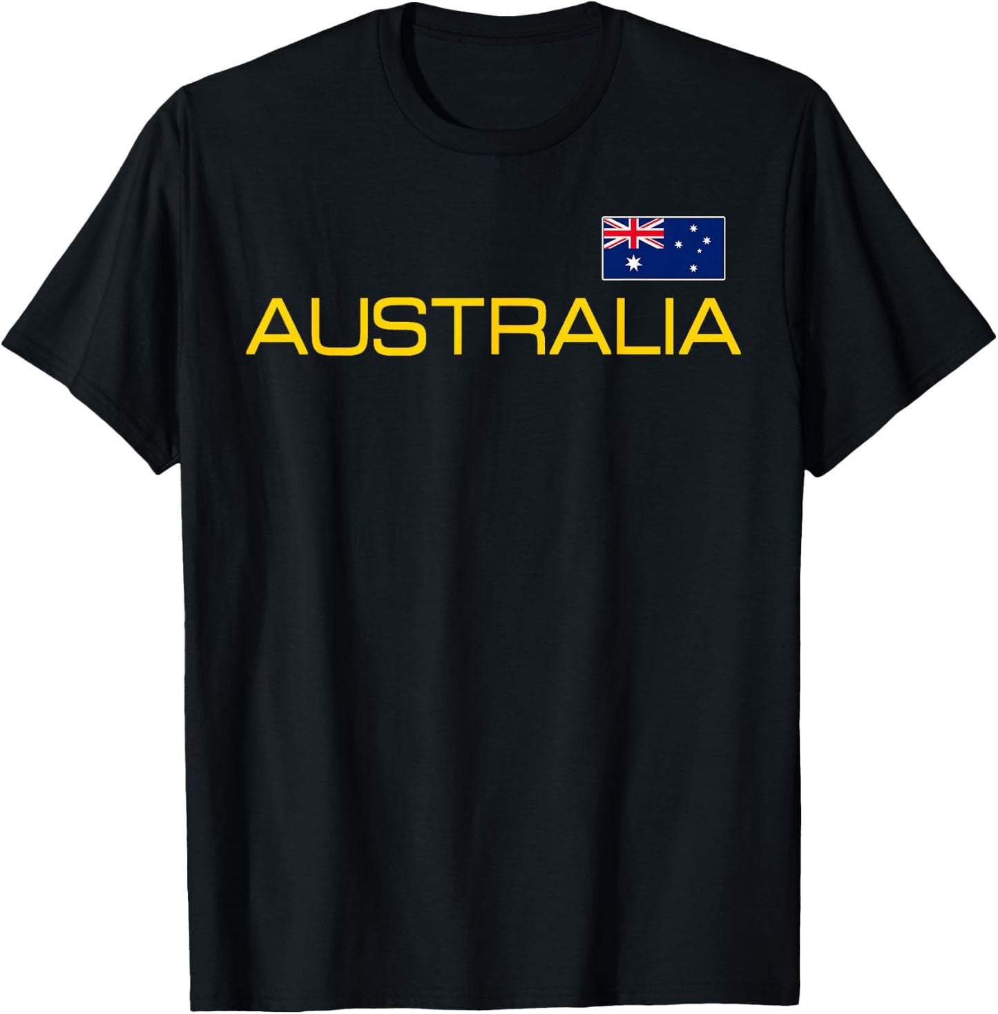 Australia Flag Australian Athletic Sports Jersey Style T-Shirt - T-Shirt | Black