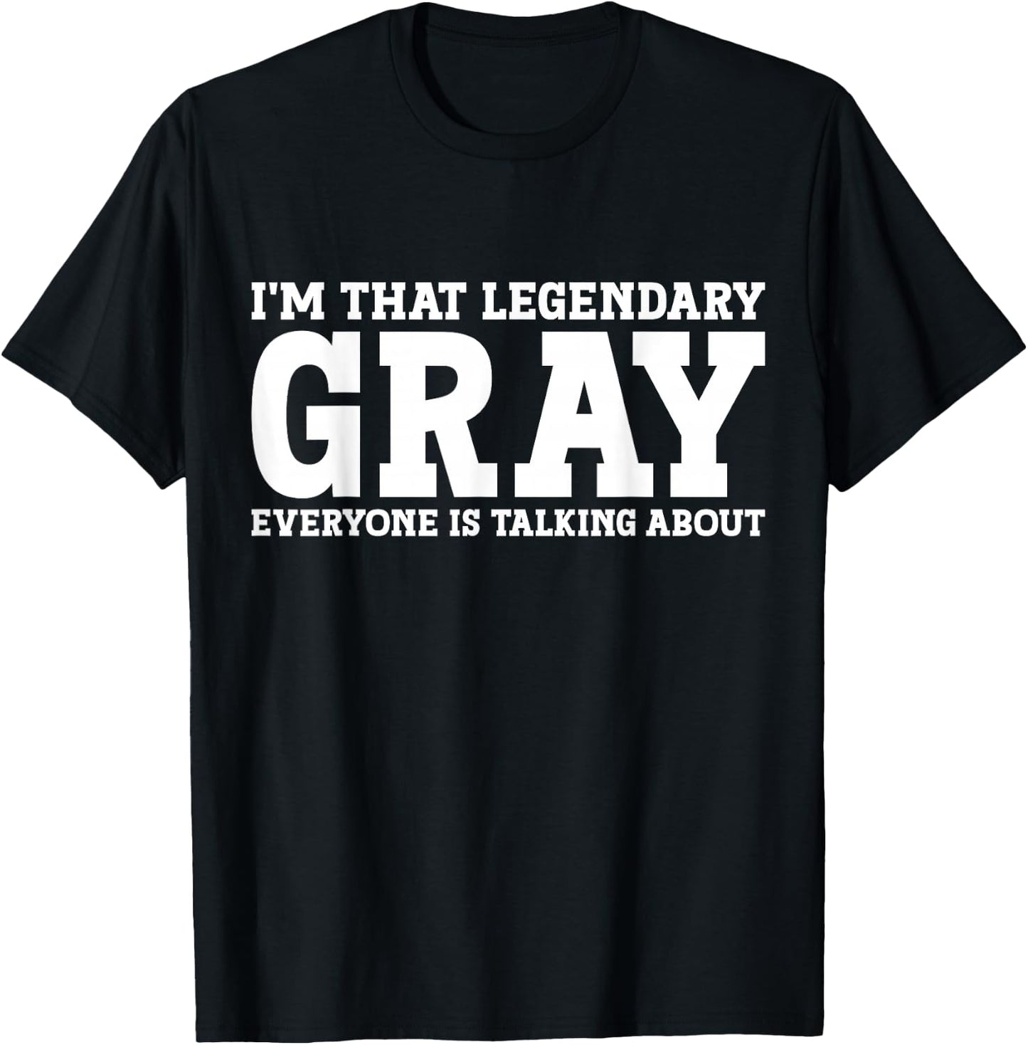 Gray Personal Name First Name Funny Gray T-Shirt - T-Shirt | Black