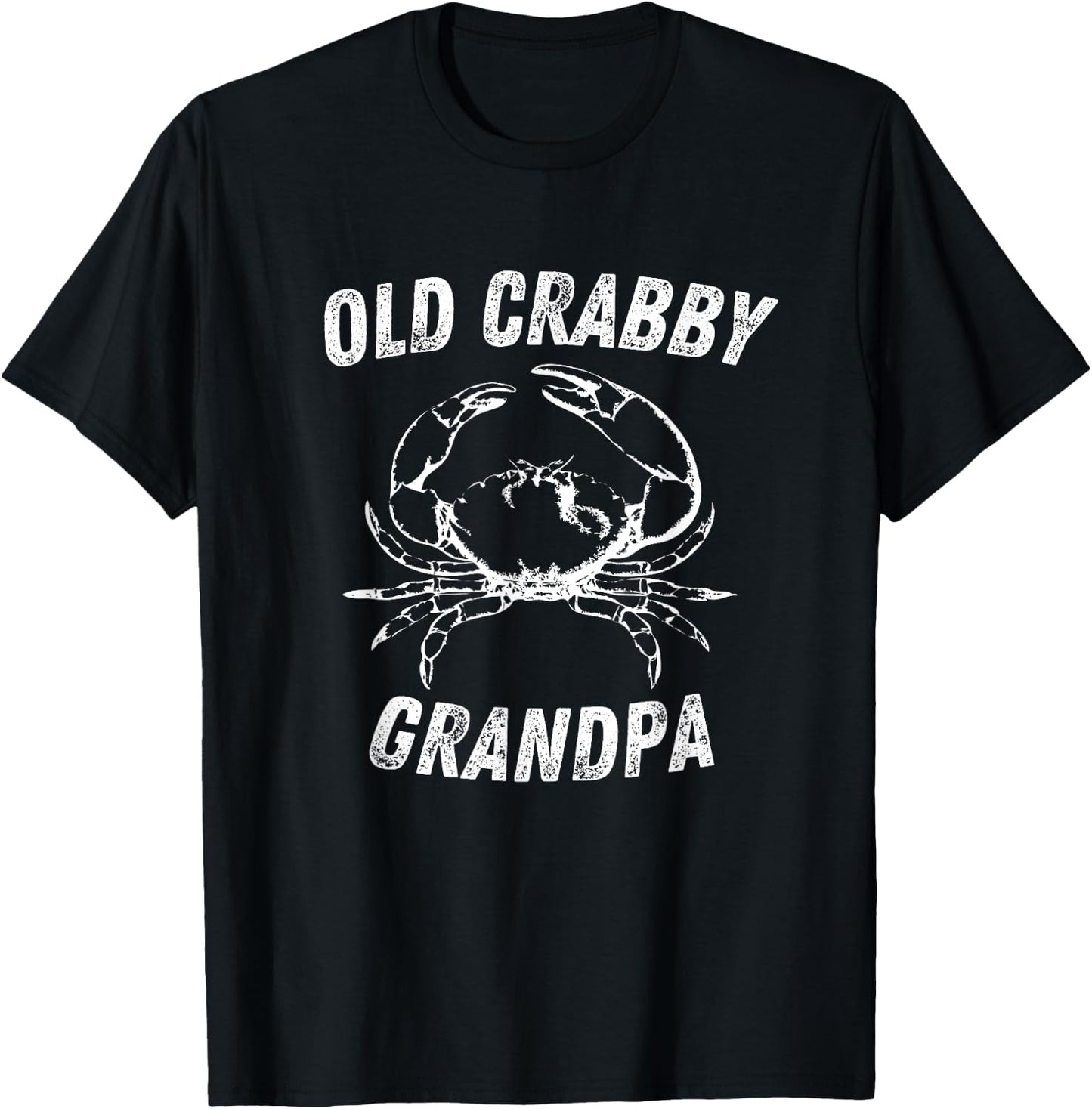 Old Crabby Grandpa Funny T-Shirt - T-Shirt | Black