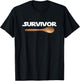80's Wooden Spoon Survivor Fun 80s Nostalgia Gift T-Shirt - T-Shirt | Black