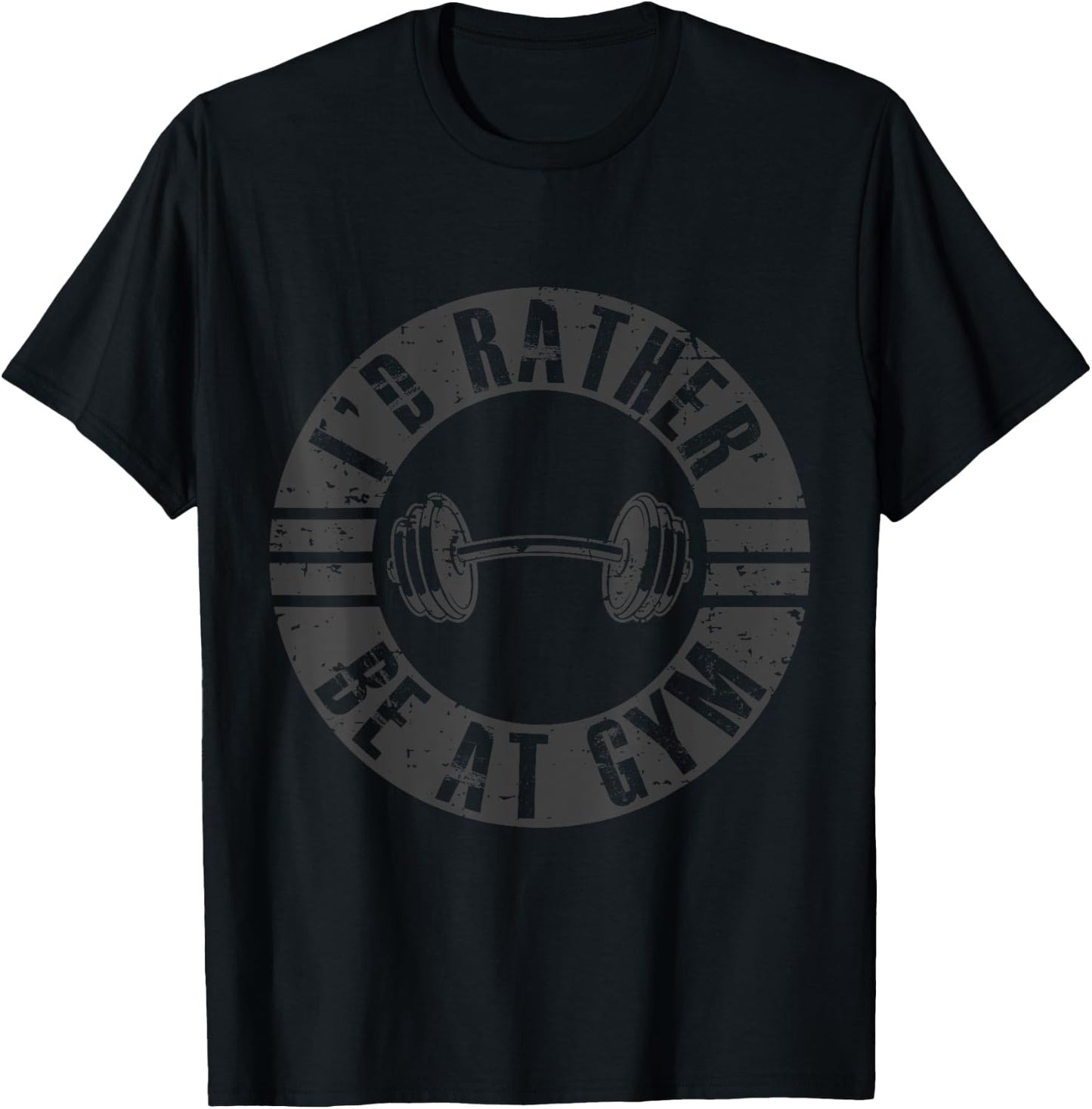 I'd Rather Be At Gym T-Shirt - T-Shirt | Black