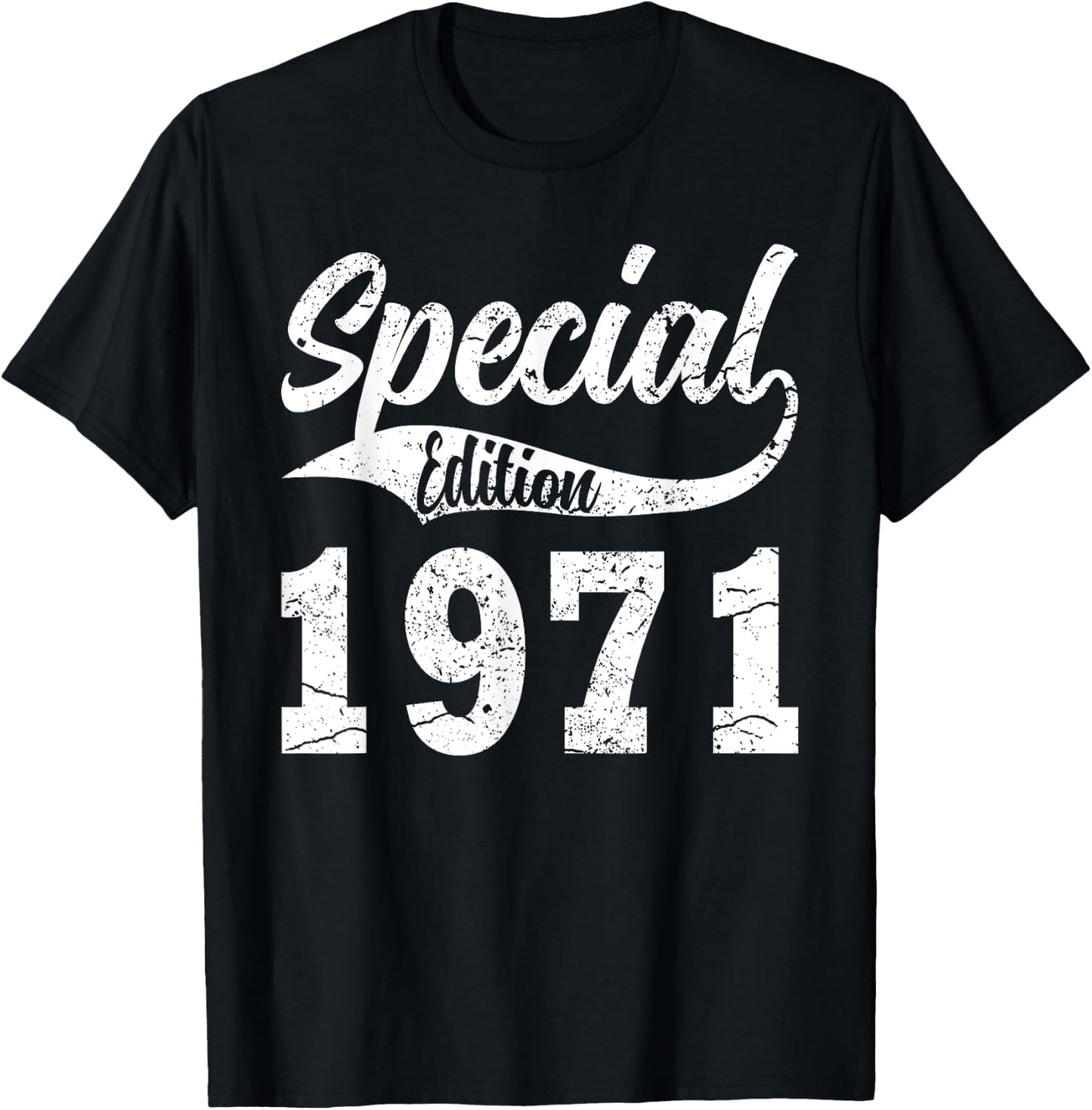 Year Of Birth 1971 Birthday Design Vintage Born In 1971 T-Shirt - T-Shirt | Black