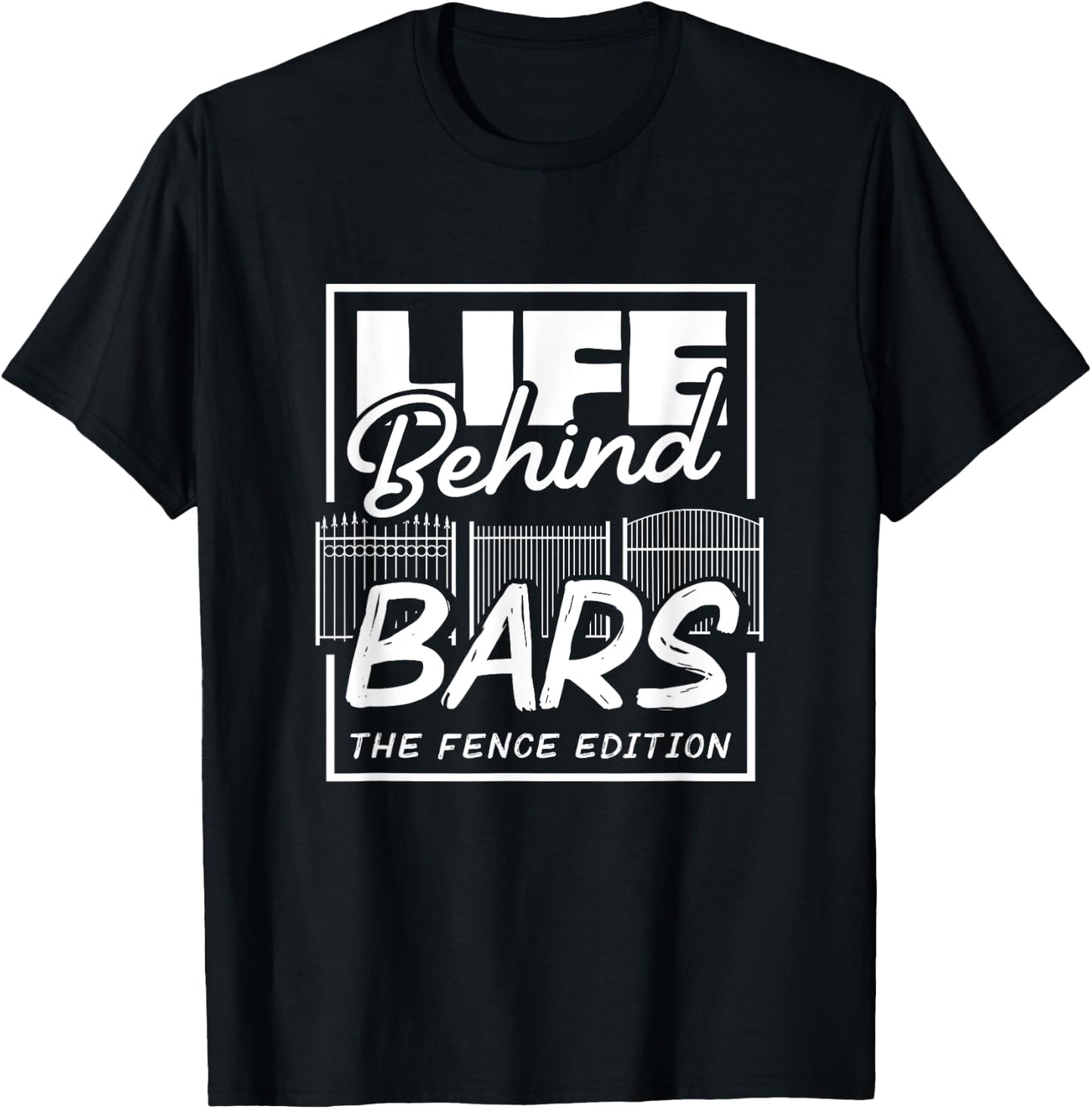 Fence Installer Fence T-Shirt - T-Shirt | Black