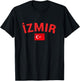 Izmir Turkey Vintage Turkish Flag Turk T-Shirt - T-Shirt | Black