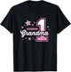 Granny : Number 1 Grandma #1 T-Shirt - T-Shirt | Black