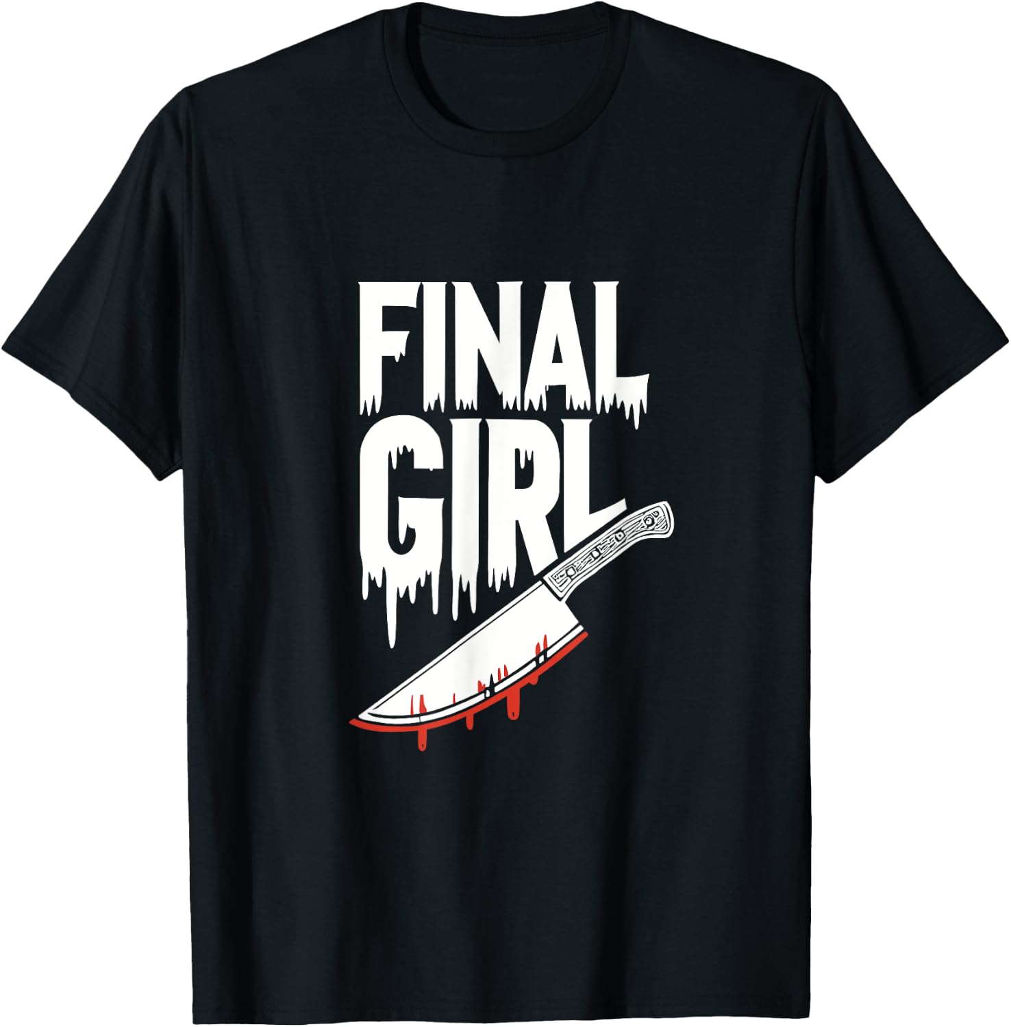 Horror Final Girl Slasher Horror T-Shirt - T-Shirt | Black