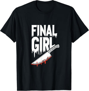 Horror Final Girl Slasher Horror T-Shirt - T-Shirt | Black