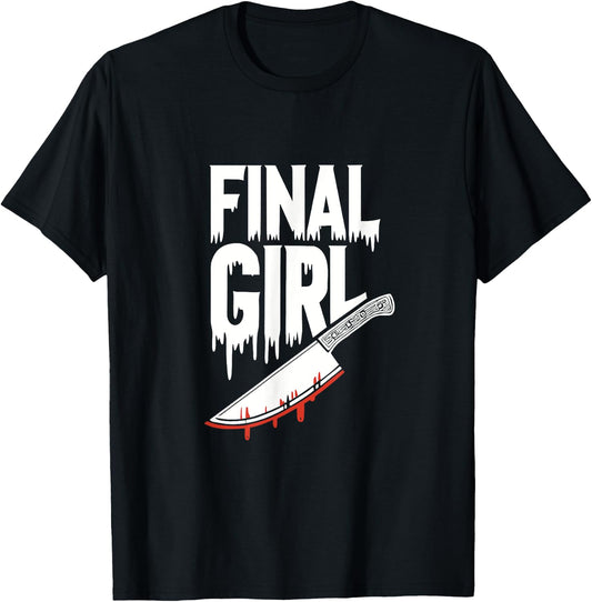 Horror Final Girl Slasher Horror T-Shirt - T-Shirt | Black