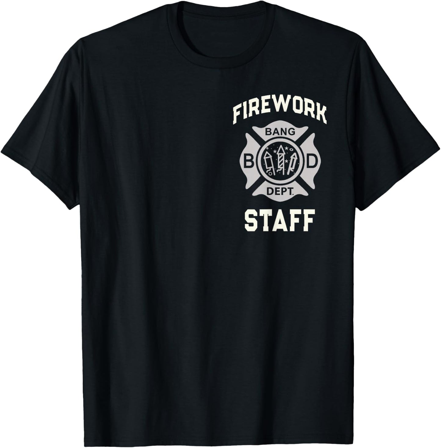 July 4th FIREWORK STAFF Squad Fireworks Safety Director Pyro T-Shirt - T-Shirt | Black