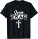 Jesus Believer God Worshiper SWAG Serve Worship And Glorify T-Shirt - T-Shirt | Black