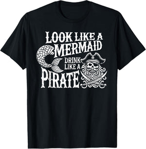 Funny Pirate Girl Costume T-Shirt - T-Shirt | Black