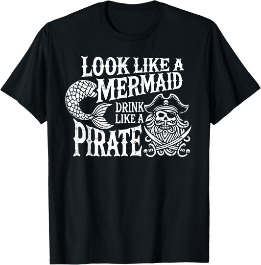 Funny Pirate Girl Costume T-Shirt - T-Shirt | Black