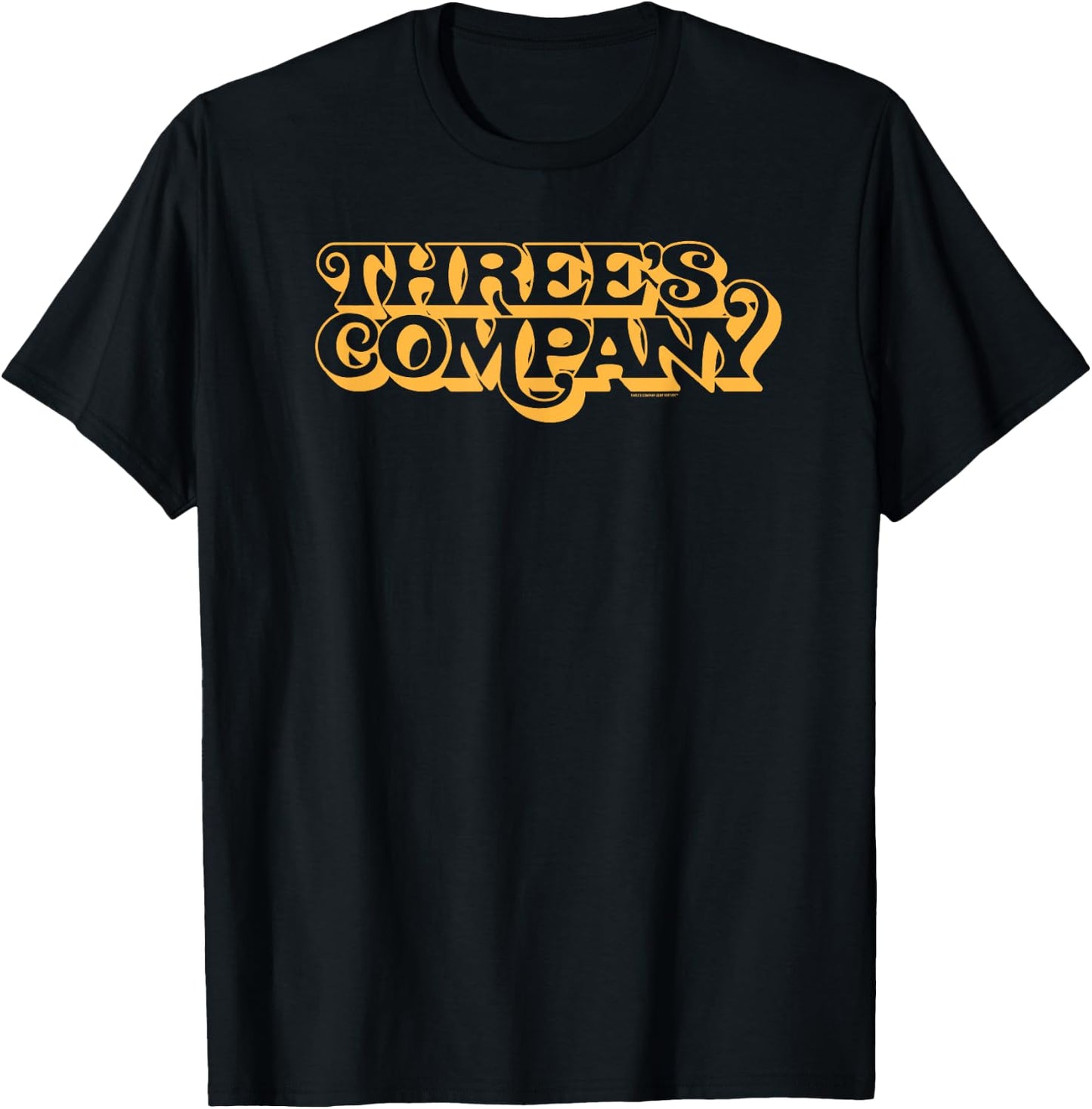 Three's Company Retro TV Show Logo T-Shirt - T-Shirt | Black