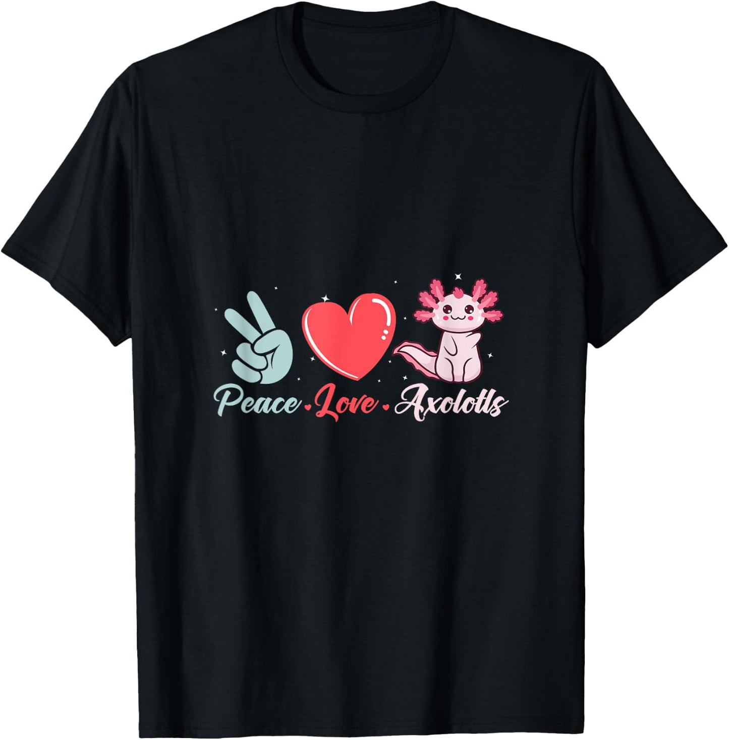 Axolotl Mexican Salamander Axolotl T-Shirt - T-Shirt | Black