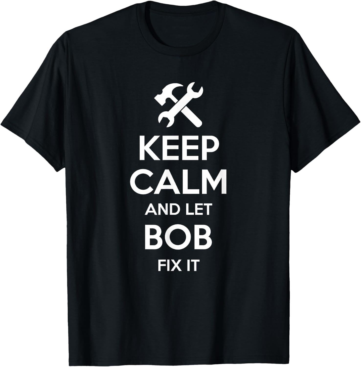 BOB Fix Quote Funny Birthday Personalized Name Gift Small T-Shirt - T-Shirt | Black