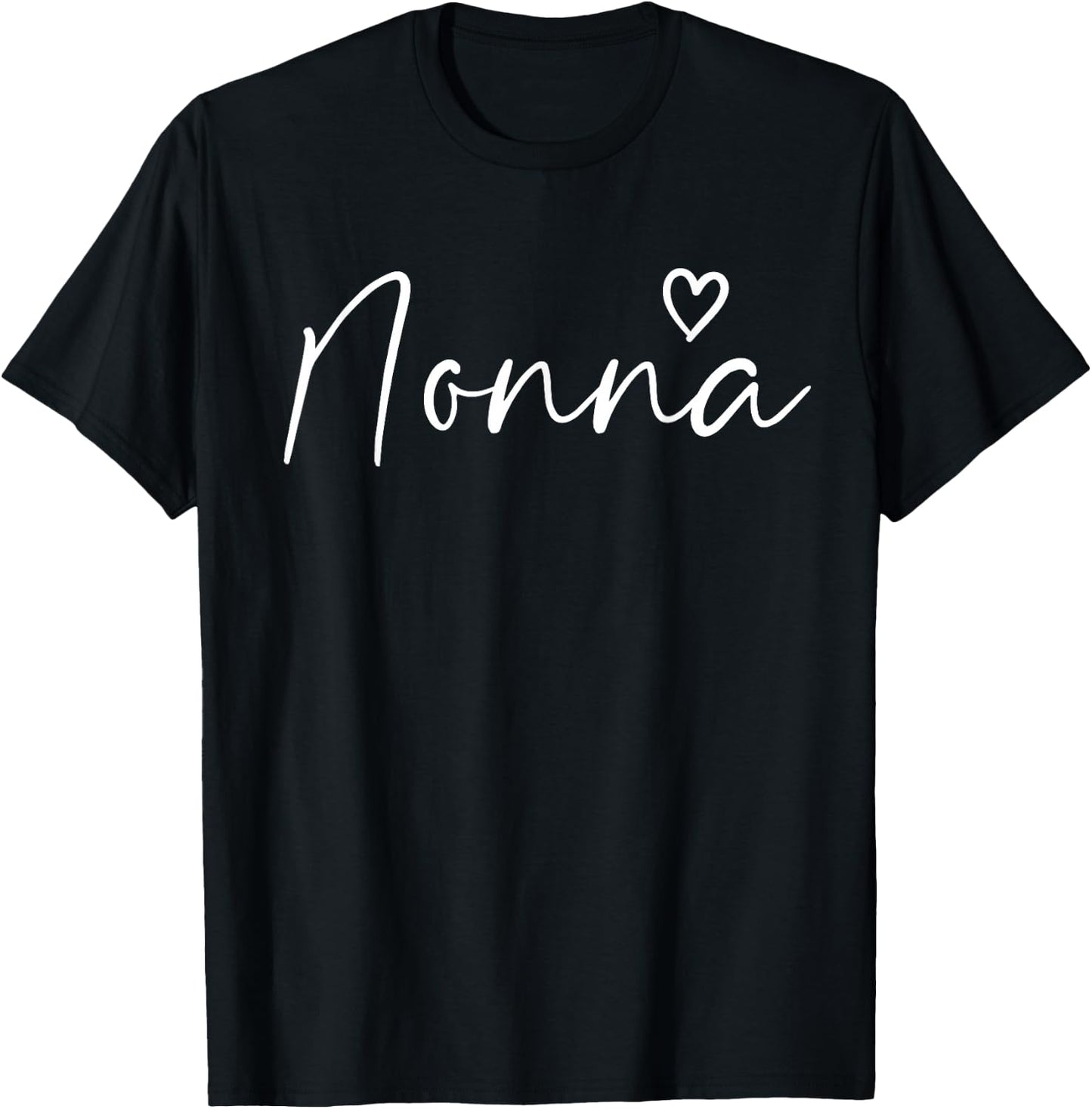 Nonna Gifts Grandma Heart Mother's Day Nonna T-Shirt - T-Shirt | Black