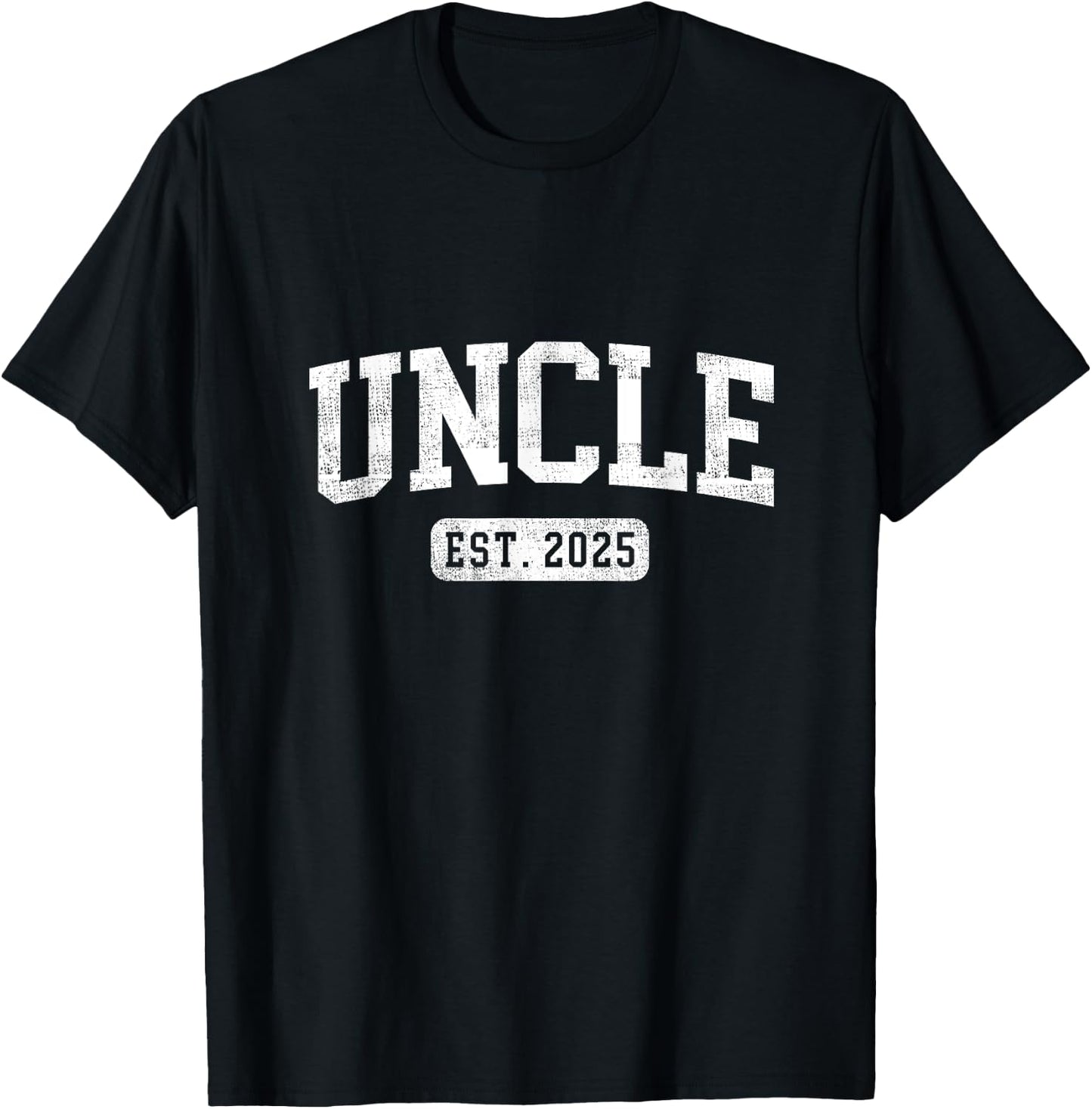Uncle Est 2025 Promoted To Uncle Announcement T-Shirt - T-Shirt | Black