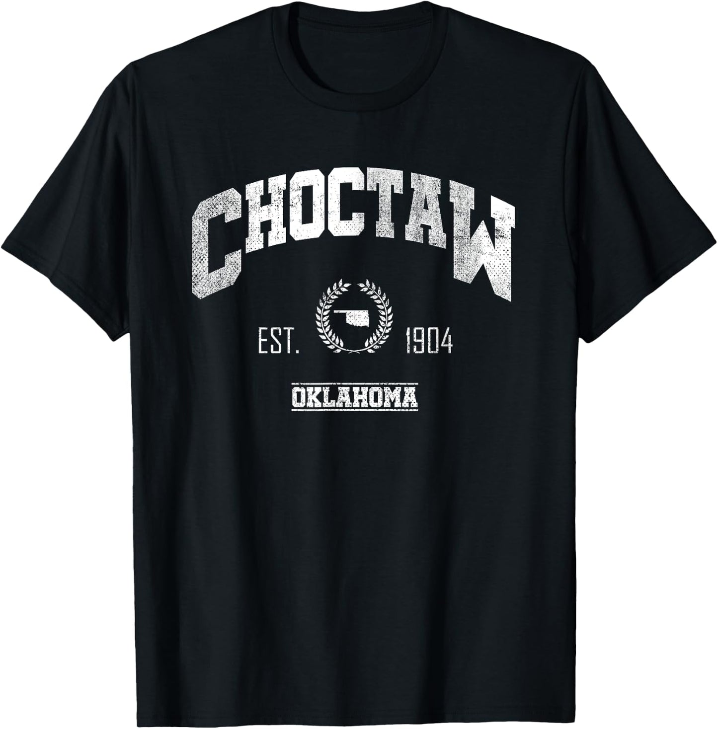 Choctaw OK | Oklahoma | Vintage Throwback T-Shirt - T-Shirt | Black