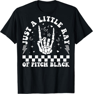 Just A Little Ray Of Pitch Black Witch Halloween ON BACK T-Shirt - T-Shirt | Black