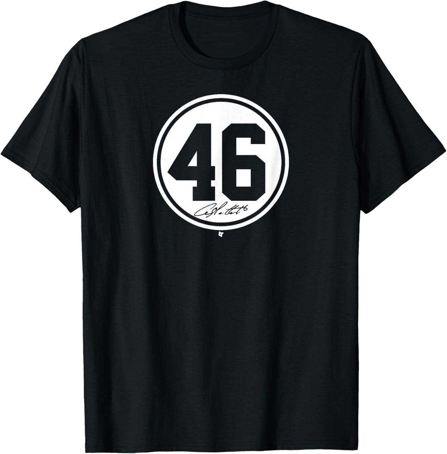 BreakingT Andy Pettitte Number Circle New York Baseball T-Shirt - T-Shirt | Black