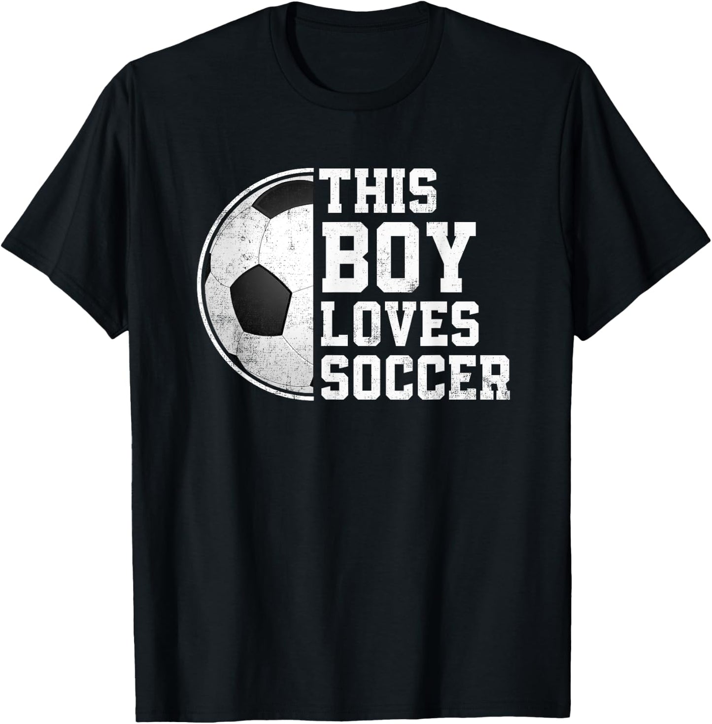 Soccer Boy This Boy Loves Soccer Player T-Shirt - T-Shirt | Black