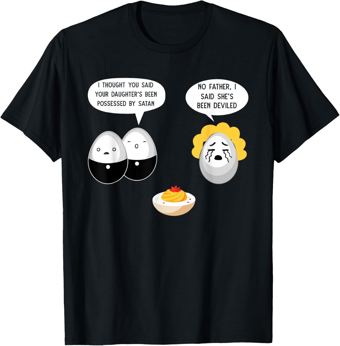 Deviled Eggs Lover Thanksgiving Food Server Deviled Eggs T-Shirt - T-Shirt | Black