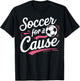 Soccer Breast Cancer Awareness Month Pink Ribbon T-Shirt - T-Shirt | Black