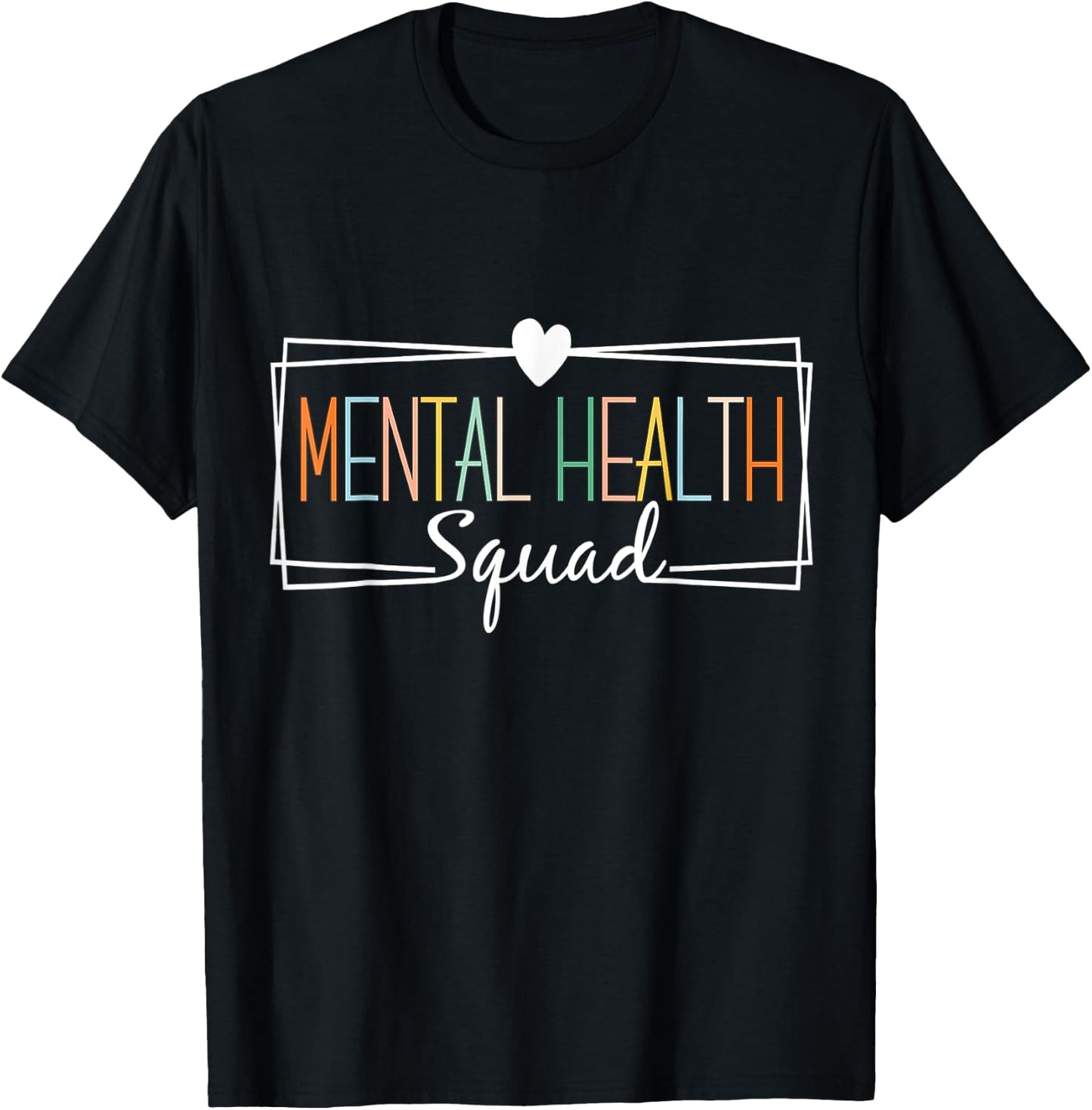 Support Squad Mental Health Awareness Lime Green Ribbon T-Shirt - T-Shirt | Black