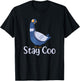 Stay Coo Bird Birding Funny Cool Pigeon T-Shirt - T-Shirt | Black