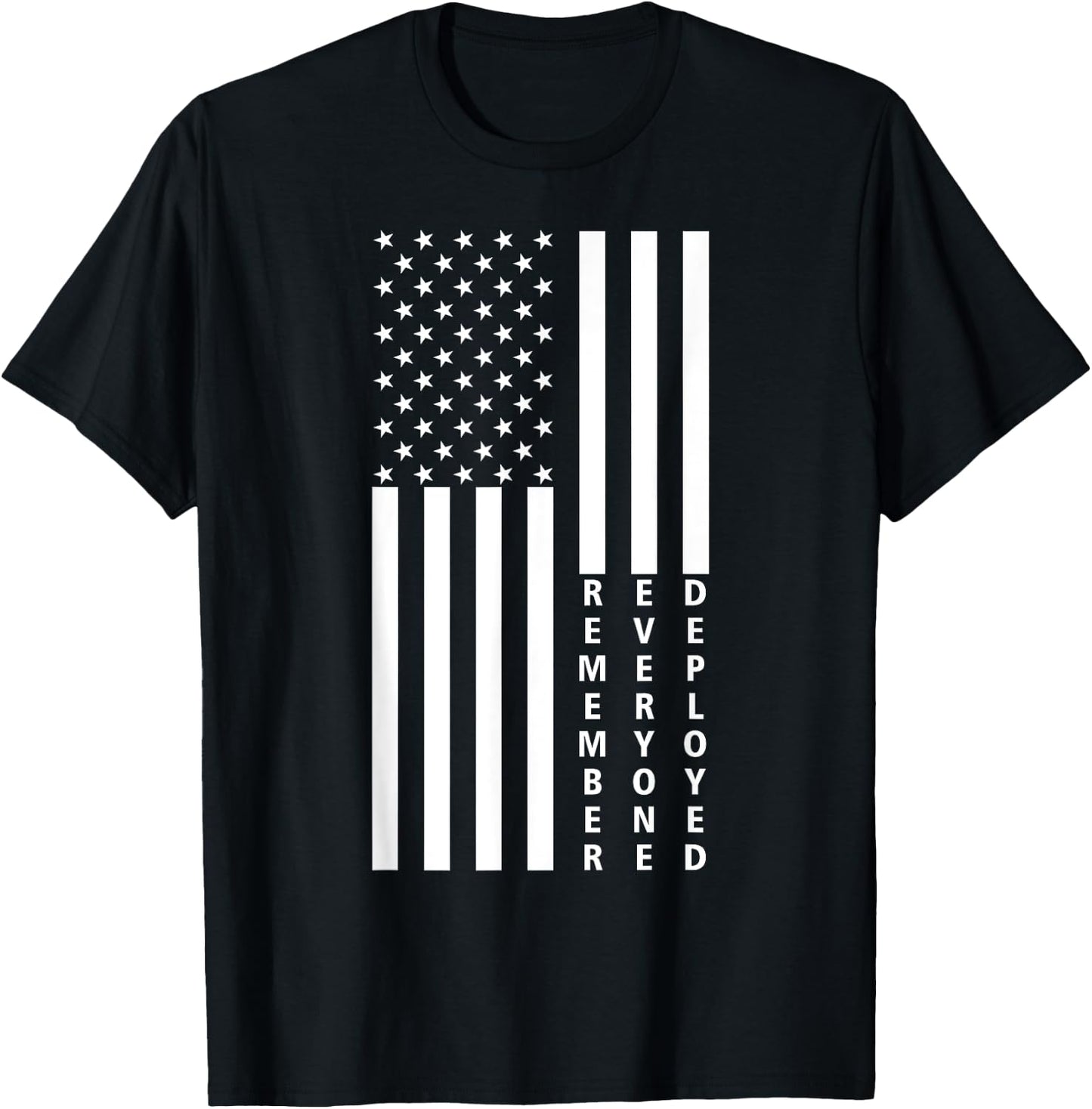 American Flag RED Friday Remember Everyone Deployed Military Women Kids Men T-Shirt - T-Shirt | Black