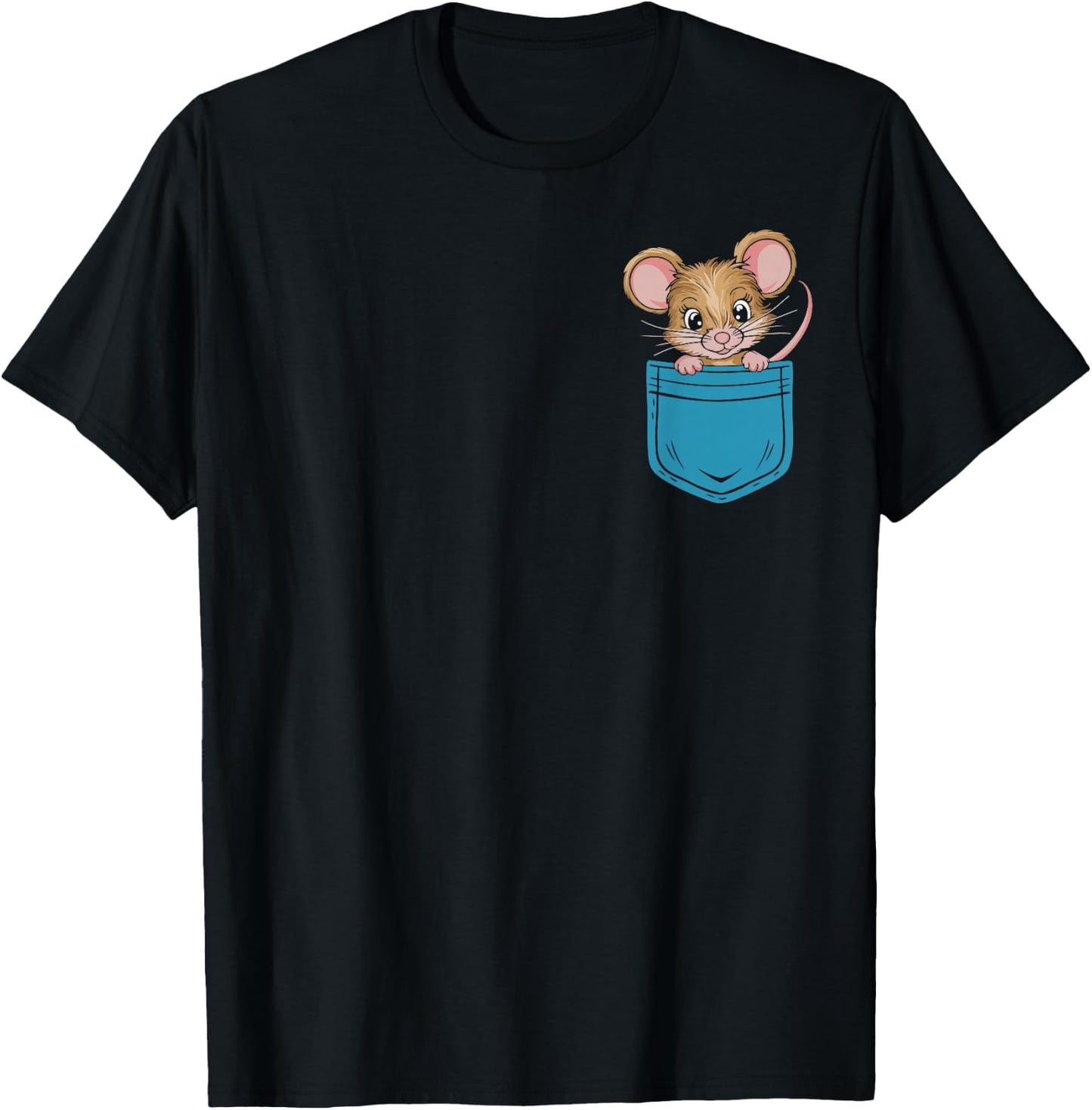 Funny Mouse in Bag T-Shirt - T-Shirt | Black