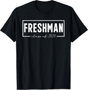 Official Freshman Class of 2028 High School Back To School T-Shirt - T-Shirt | Black