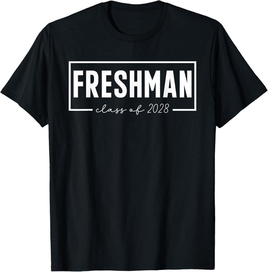 Official Freshman Class of 2028 High School Back To School T-Shirt - T-Shirt | Black