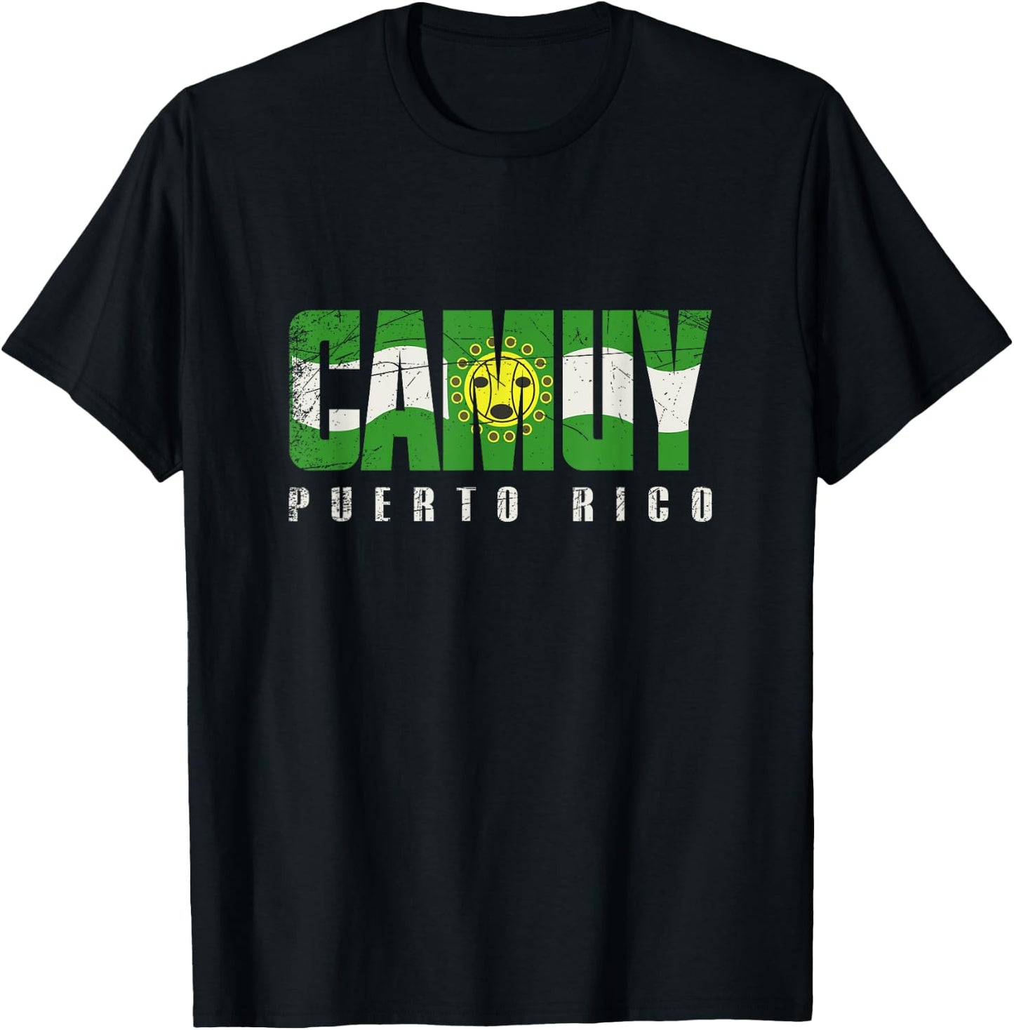 Camuy City in Puerto Rico, Camuy Flag T-Shirt - T-Shirt | Black