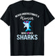 Shark Shirt Women Funny Shark Lover Graphic for Adult T-Shirt - T-Shirt | Black