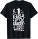 1 Year Cancer Free For Lungs Cancer Awareness T-Shirt - T-Shirt | Black