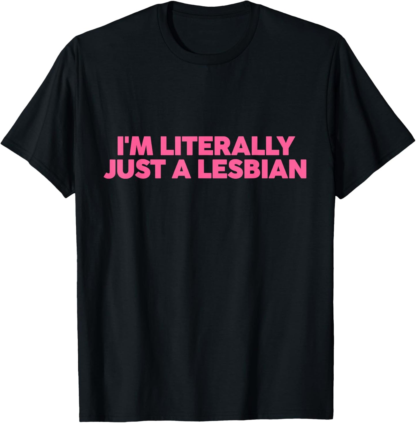 I'm Literally Just A Lesbian Coquette Cherry Lesbian Pride T-Shirt - T-Shirt | Black