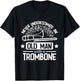 Never underestimate an old man with a trombone T-Shirt - T-Shirt | Black