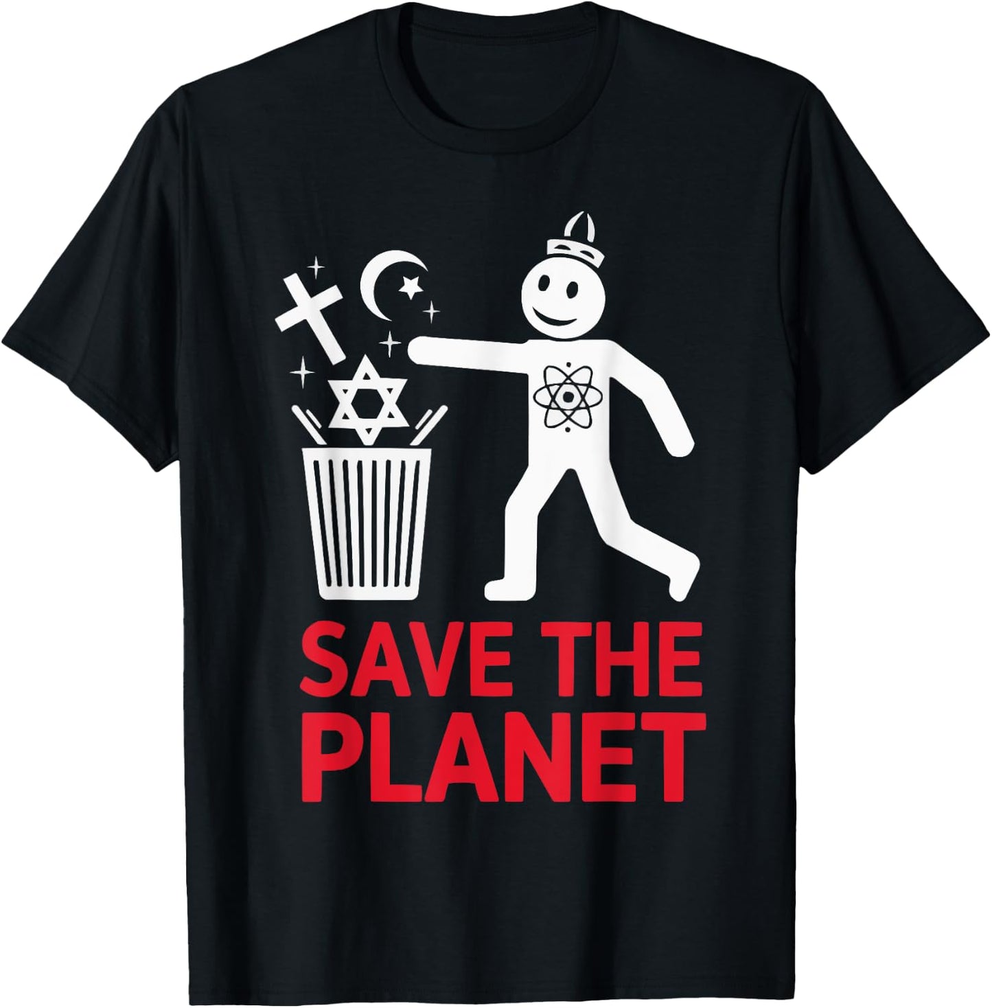 Atheism Anti-Religion Agnostic Freethinker Atheist T-Shirt - T-Shirt | Black
