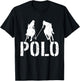 Polo Players Horseback Riding Horse Equestrian Sports T-Shirt - T-Shirt | Black